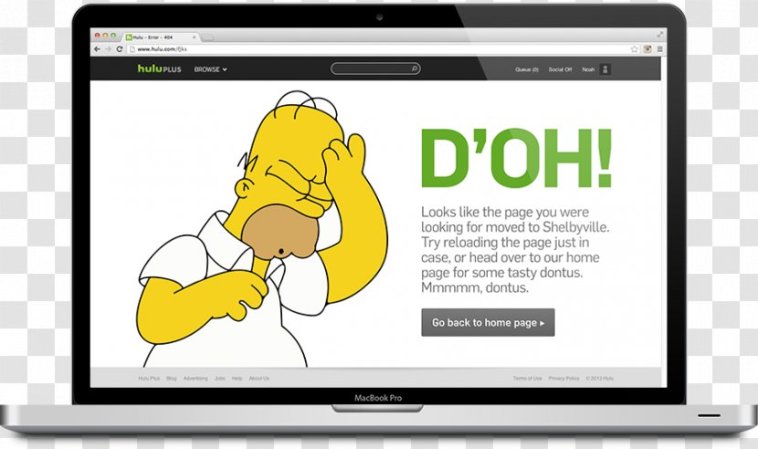 Homer Simpson D'oh! Image Television Blog - 404 Error Transparent PNG