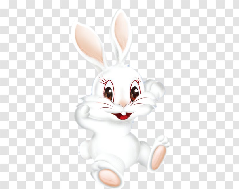Cartoon Rabbit White - Designer Transparent PNG