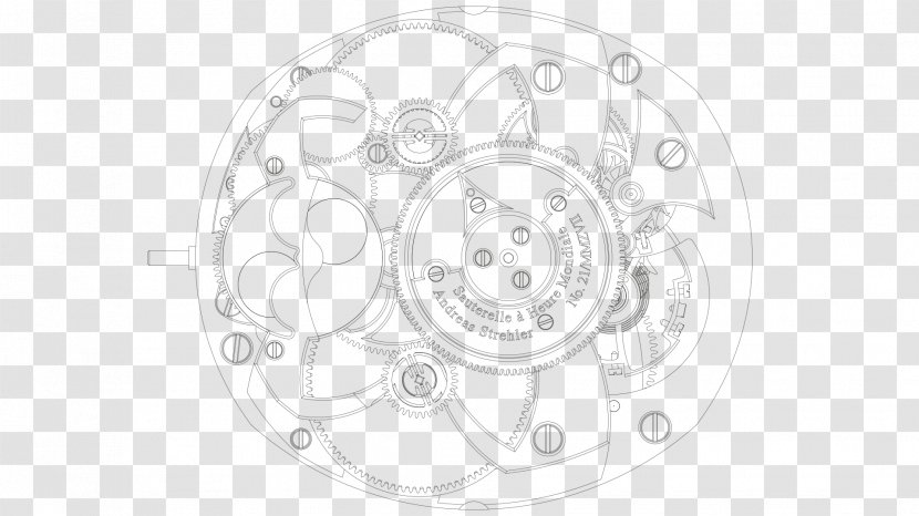 Wheel Circle White Line Art Transparent PNG