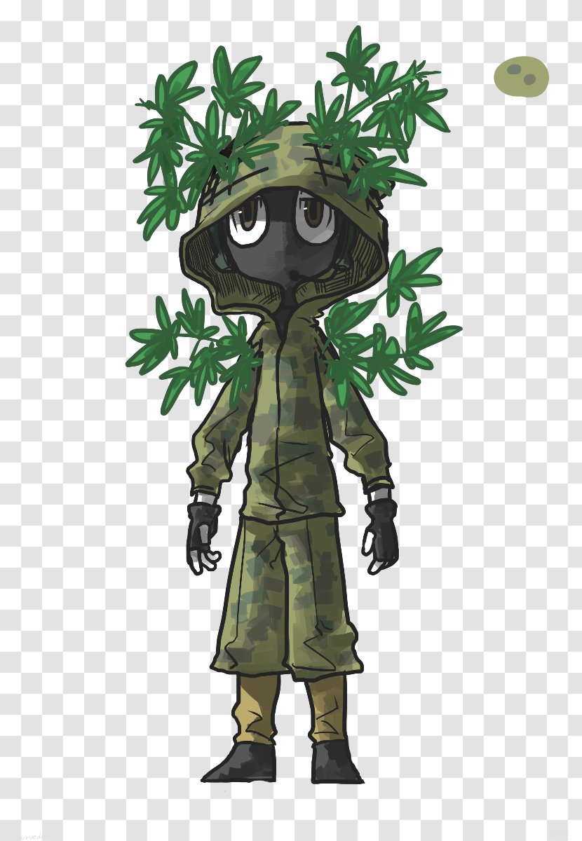 Cartoon Drawing Character - Costume - Ghillie Suit Transparent PNG