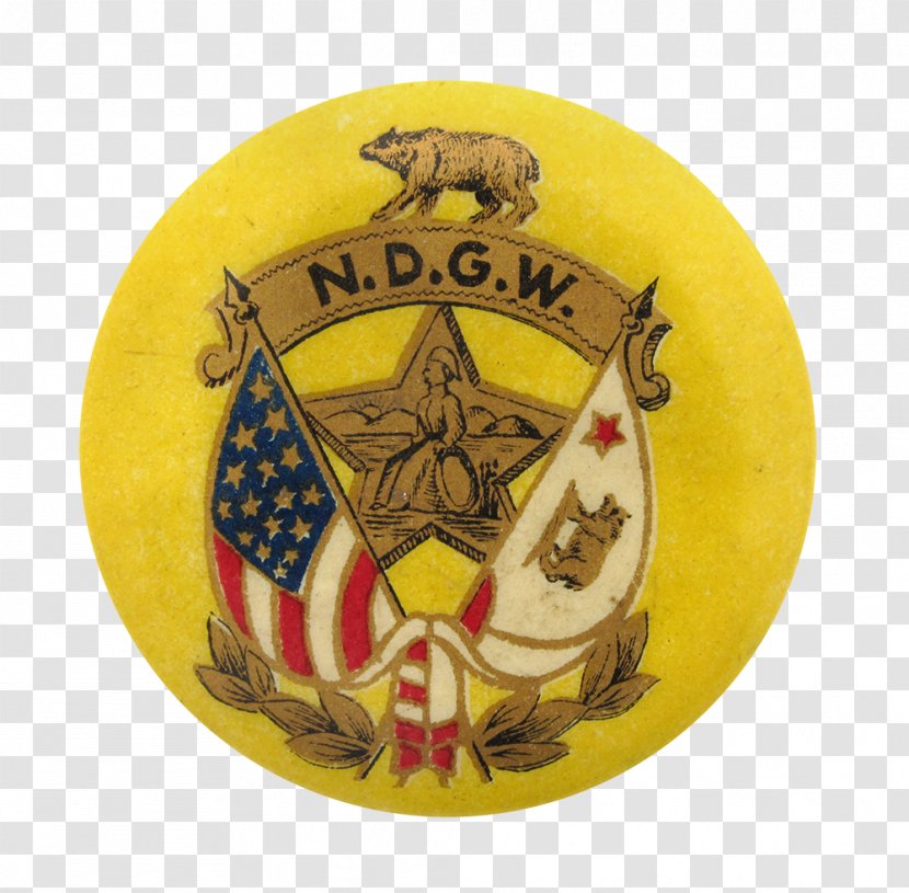 Native Daughters Of The Golden West Sons Flag California Litchfield Court Bear - Yellow - American Button Busy Beaver Transparent PNG
