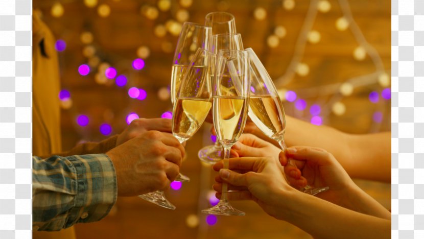 Champagne Party New Year's Eve Food - Glass Transparent PNG