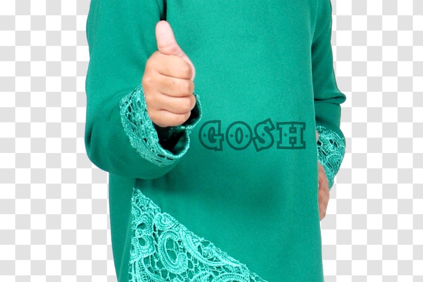Thumb Turquoise - Arm - Baju Raya Transparent PNG