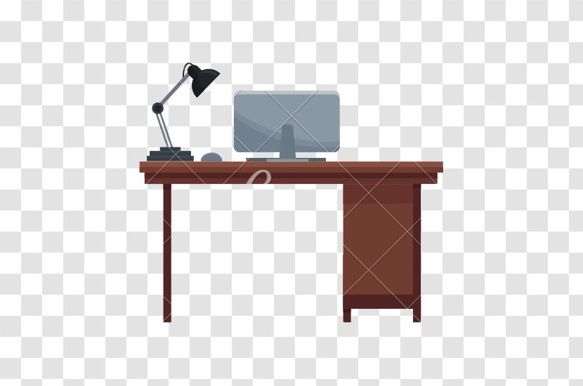 Table Desk Office Businessperson - Cartoon Transparent PNG