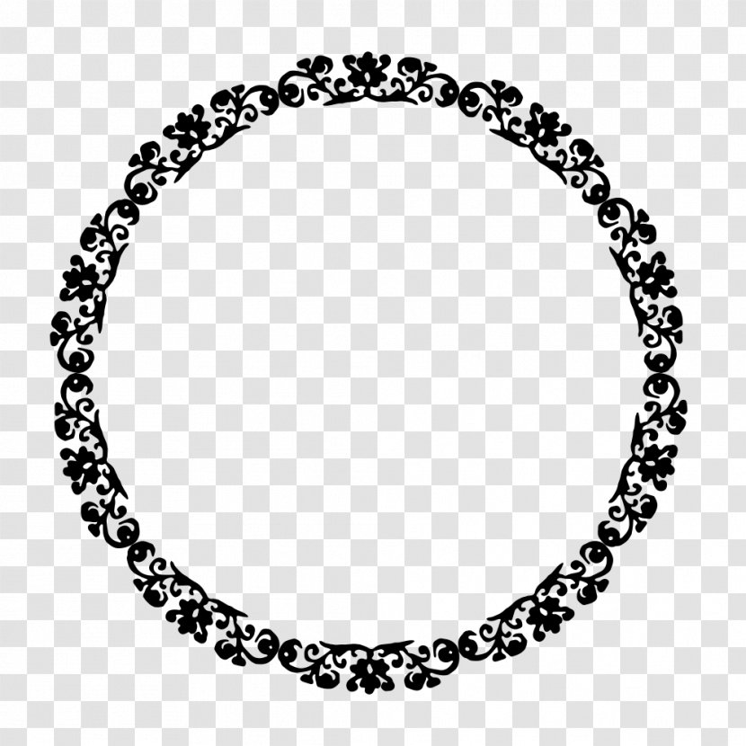 Borders And Frames Decorative Clip Art - Picture - Circle Floral Border Transparent PNG