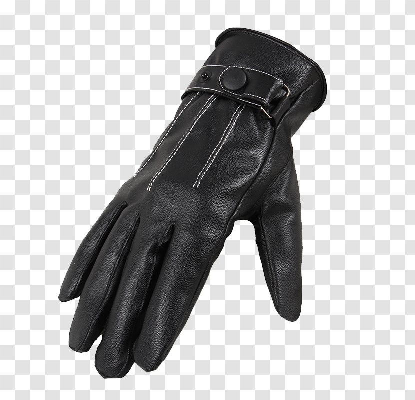 Driving Glove Leather Boxing - Wool - Single Stripe Gloves Transparent PNG