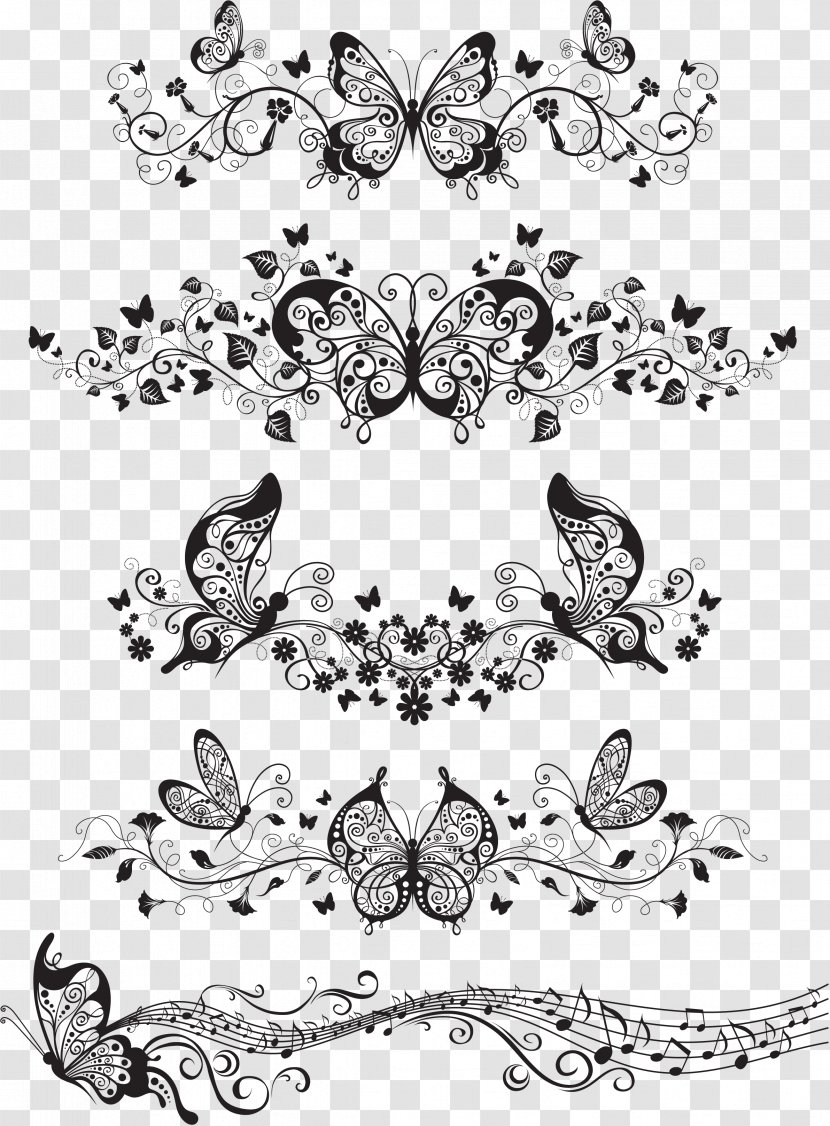 Butterfly Pattern - Art - Vector Transparent PNG
