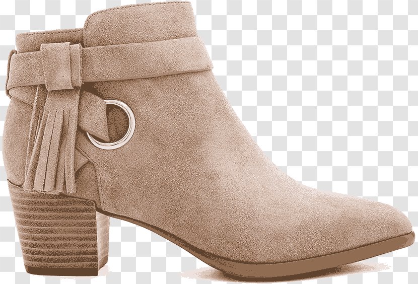 Suede Boot Fashion Botina Shoe - Beige - SELENA Boots Transparent PNG