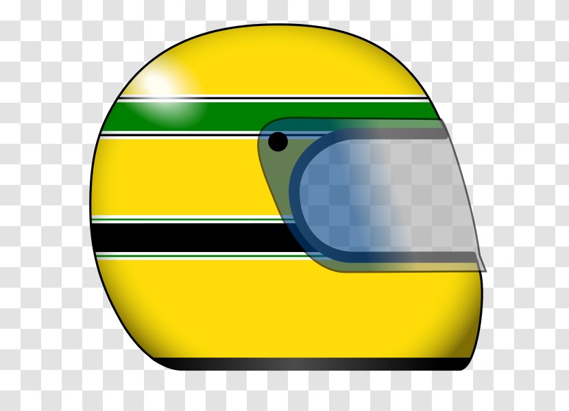 1994 Formula One World Championship Racing Helmet Clip Art - Ayrton Senna Transparent PNG