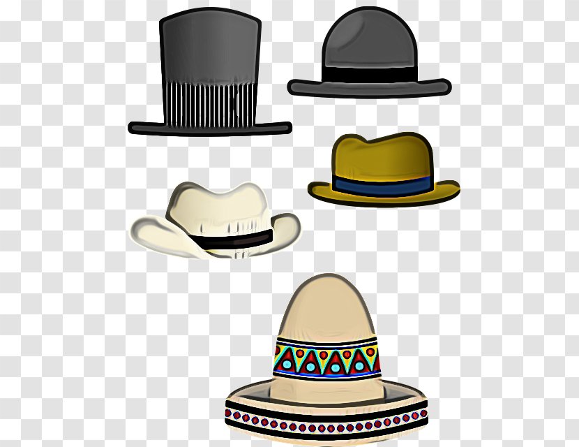 Top Hat Cartoon - Fedora Black - Cowboy Costume Accessory Transparent PNG