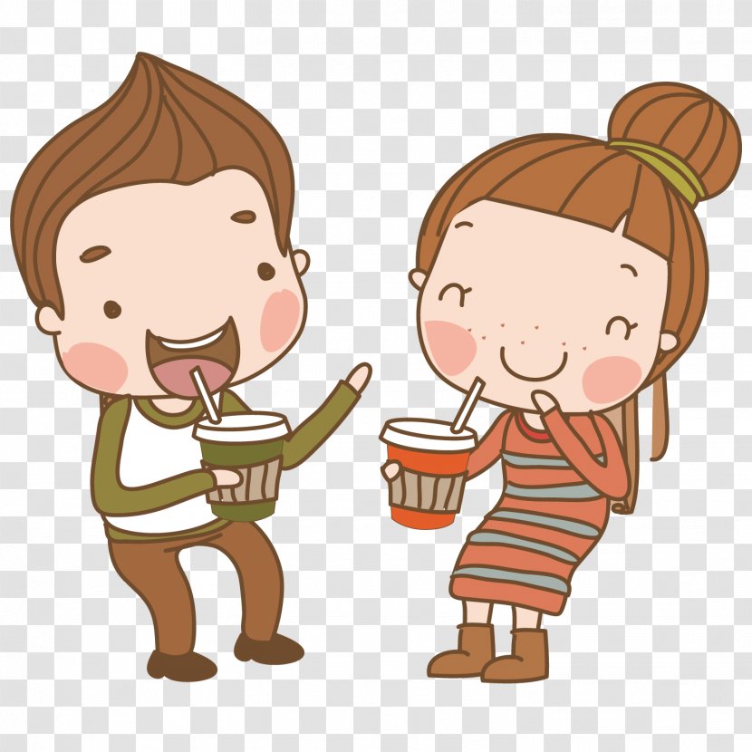 Significant Other Dating Cartoon Illustration - Couple Transparent PNG