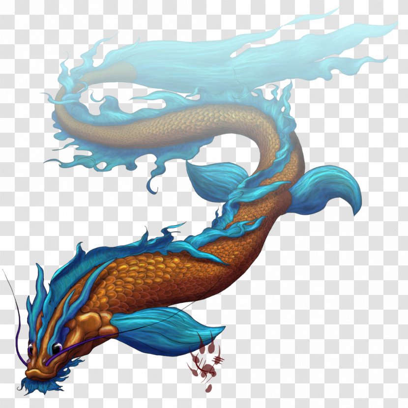 Dragon Koi Goldfish Asian Arowana - Mythical Creature - Remove Fishy Transparent PNG