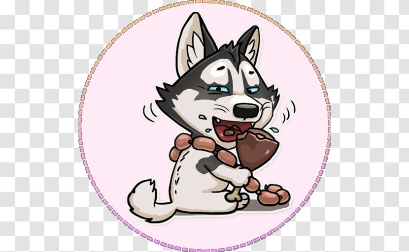 Siberian Husky Puppy Dog Breed Sticker Clip Art - Sled Transparent PNG