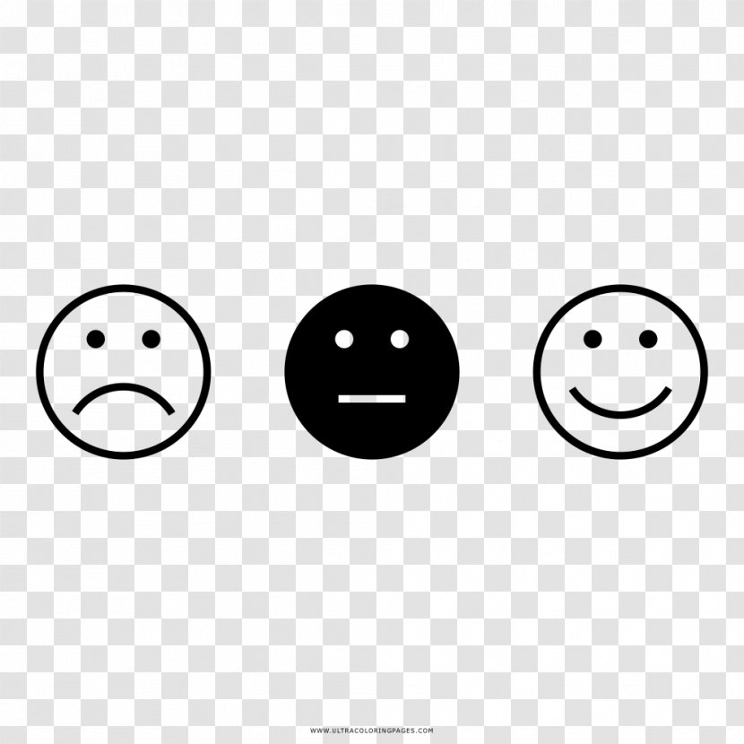 Smiley Rating Scale Emoji - Text - Happy Sad Transparent PNG