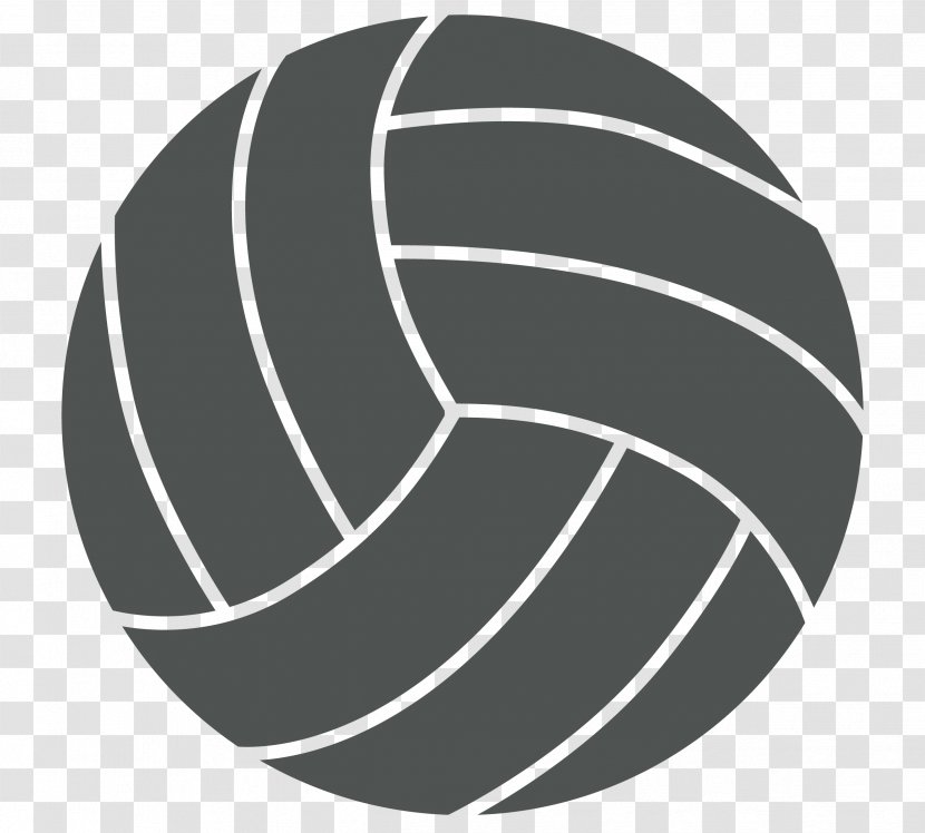 Volleyball Clip Art - Black And White Transparent PNG