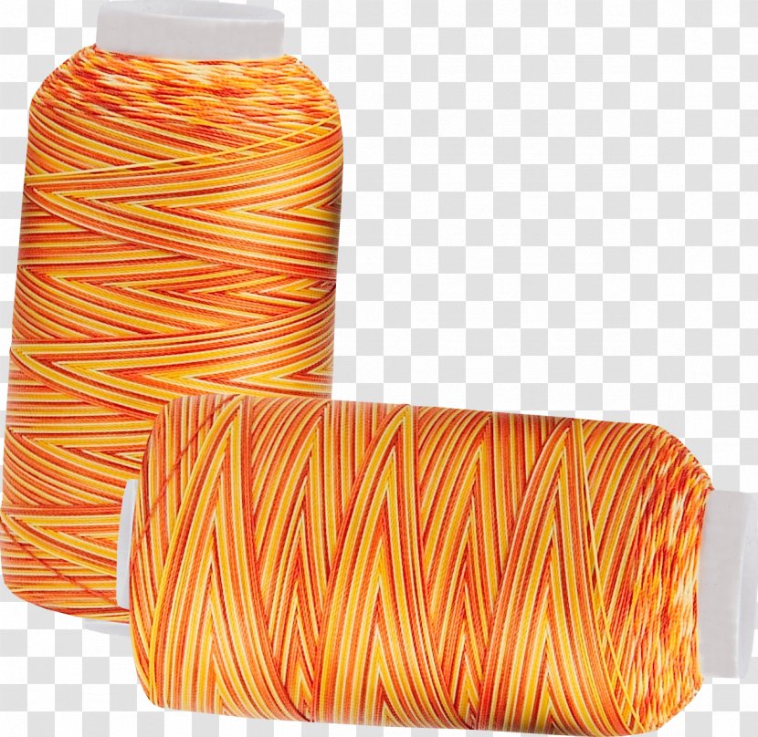 Sewing Needle Yarn - Orange Cylinder Transparent PNG