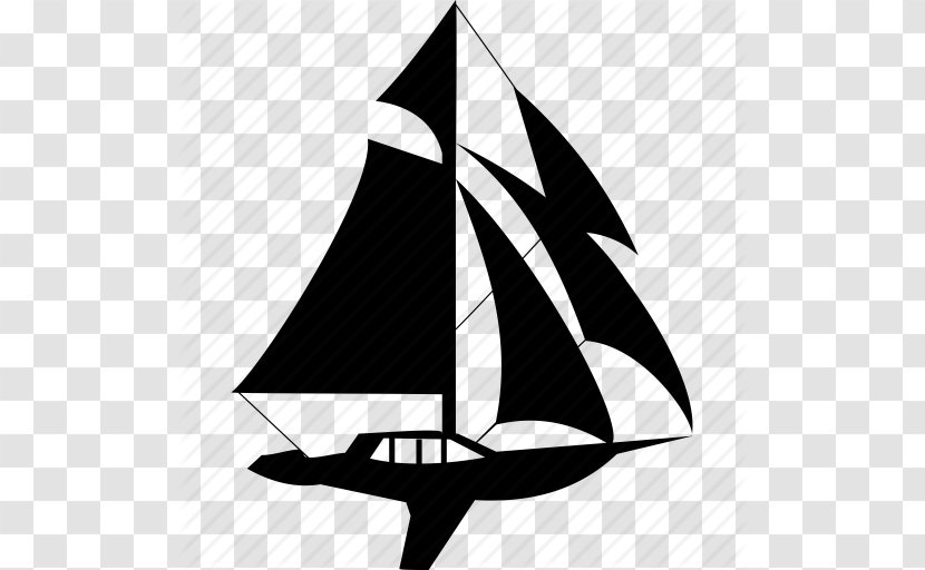Sailing Ship Sailboat - Brigantine - Icon Library Transparent PNG