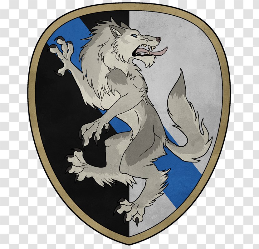 Gray Wolf Coat Of Arms Heraldry Escutcheon Werewolf - Logo Transparent PNG
