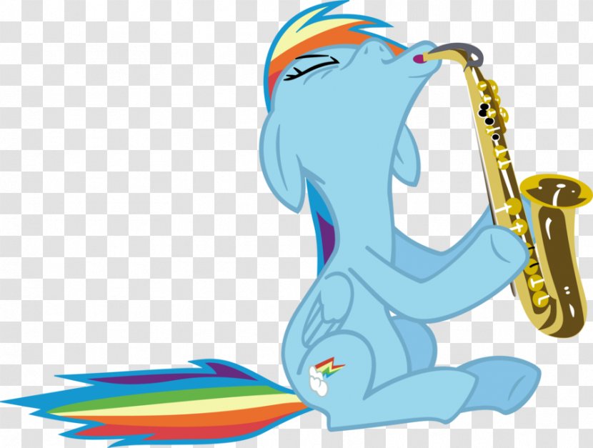 Rainbow Dash Pony Pinkie Pie Rarity Horse - Saxophone Transparent PNG