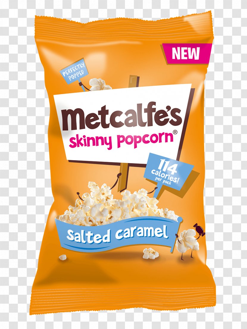 Popcorn Caramel Corn Metcalfes Skinny Salt Potato Chip - Sour Cream - Salted Transparent PNG