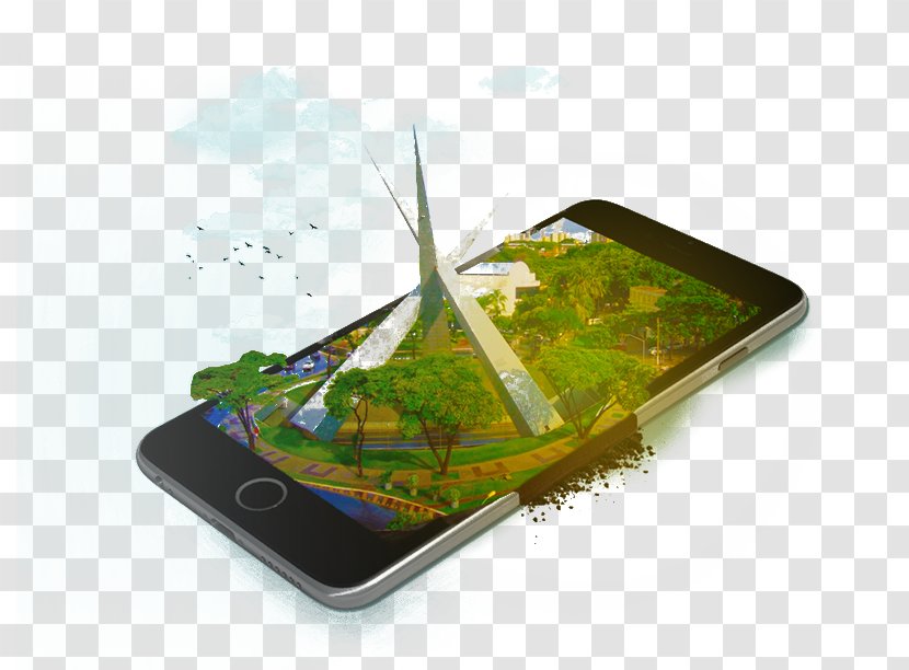 Smartphone Mobile Phone 3D Computer Graphics - Designer - Creative Hand-painted Screen Transparent PNG