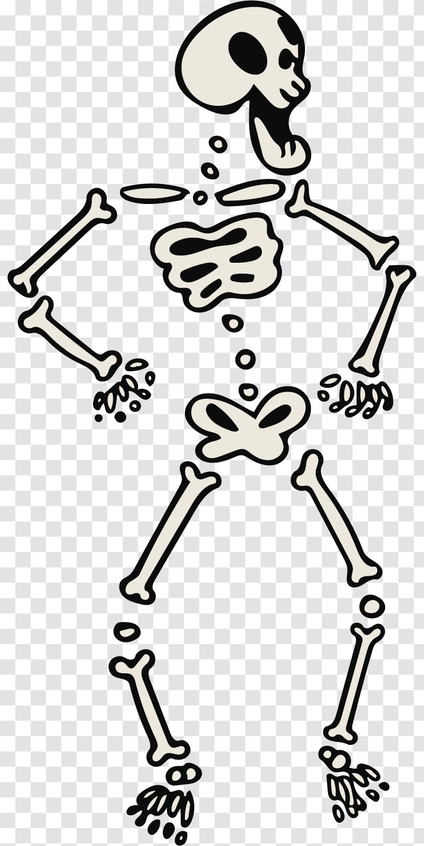 Skull Human Skeleton Vector Graphics Dance - Blackandwhite - Esqueleto Transparent PNG
