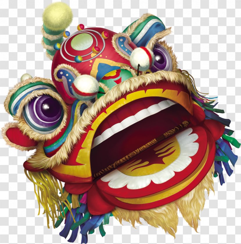 Lion Dance Dragon Chinese New Year - Festival - Hand-painted Elements Transparent PNG