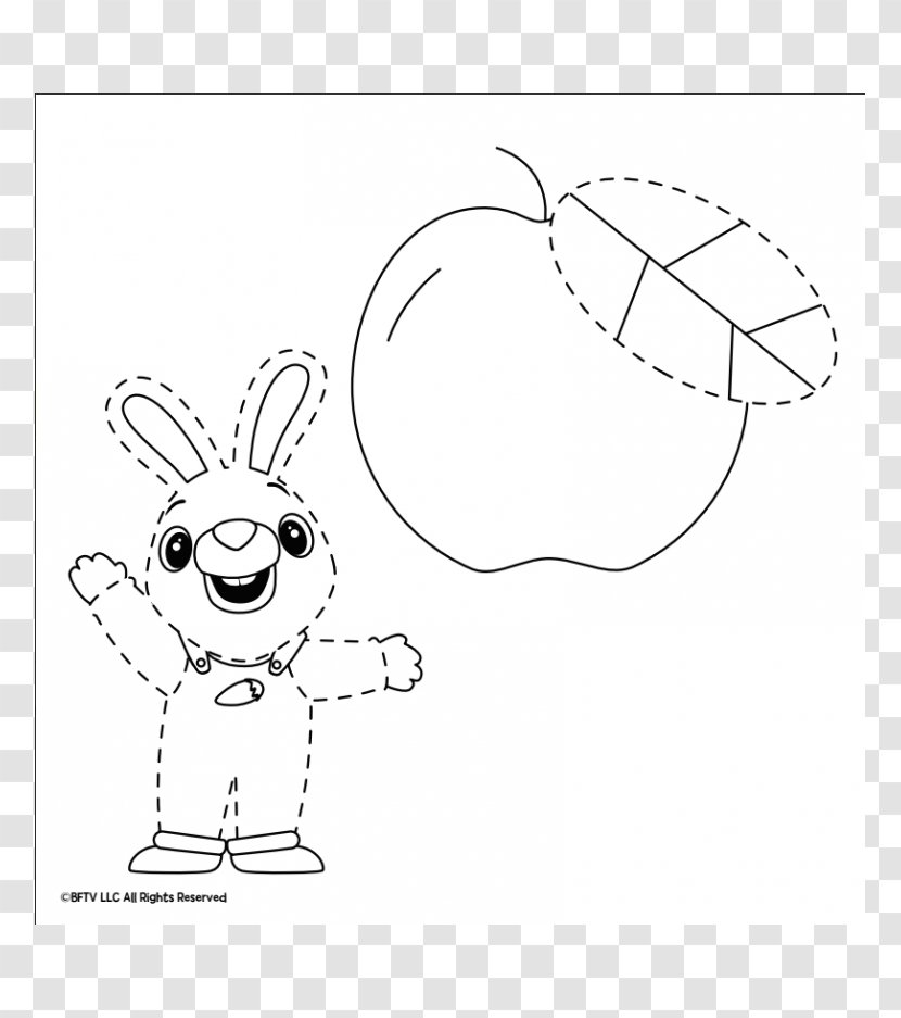 Rabbit Hare Easter Bunny Drawing Sketch - Frame Transparent PNG
