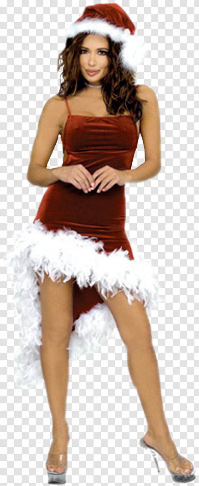 Costume Mrs. Claus Santa Christmas Disguise - Dress Shirt Transparent PNG