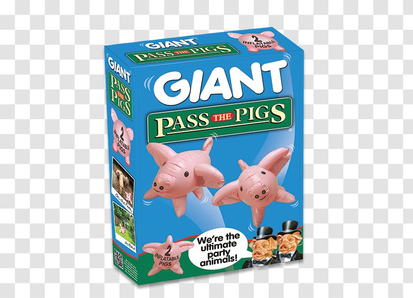Winning Moves Pass The Pigs Party Game Board - INFLATABLE GAME Transparent PNG
