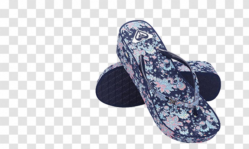Flip-flops Potato Wedges Blue - Outdoor Shoe - Roxy Floral Sandals Transparent PNG