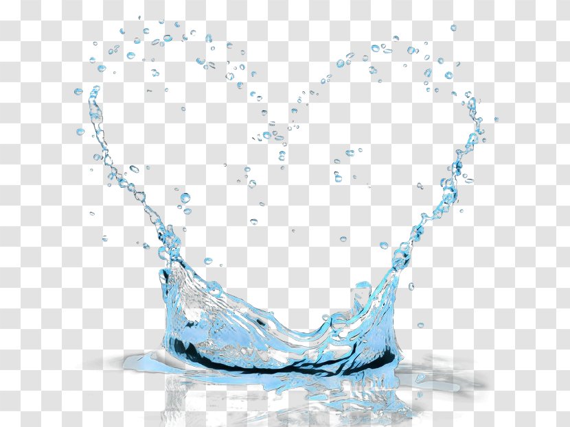 Water Liquid Glass Heart Drinkware - Transparent Material Transparent PNG