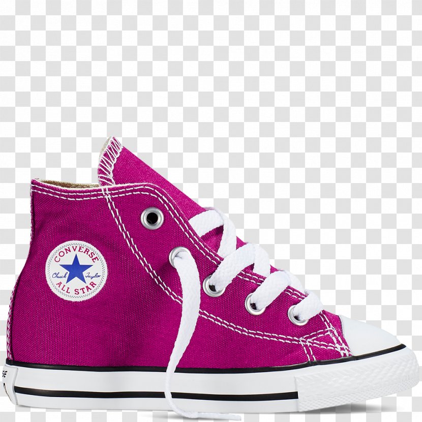 Chuck Taylor All-Stars Sneakers Converse High-top Shoe - Magenta - Child Transparent PNG