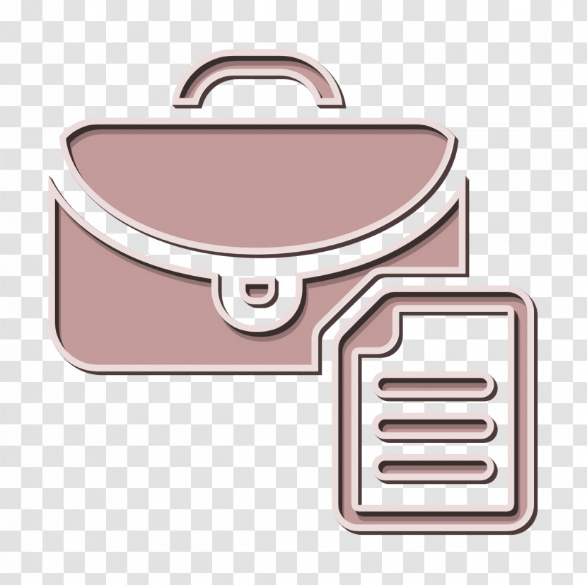 Icon Job Search Symbol Of Suitcase And Curriculum Paper Icon Curriculum Icon Transparent PNG