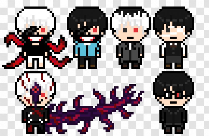 Tokyo Ghoul Pixel Art - Work Of Transparent PNG