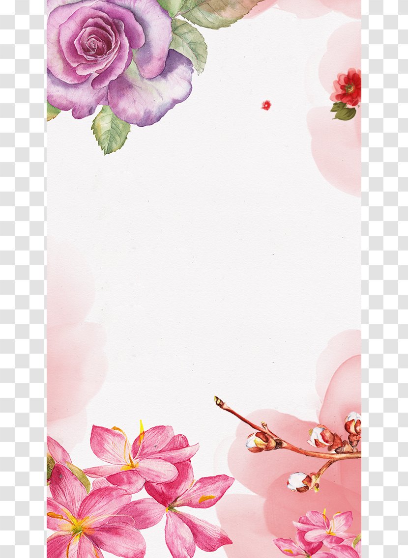 Watercolor Painting Drawing Art Illustration - Tutorial - Hand Painted,Flowers,Pink,rose Transparent PNG