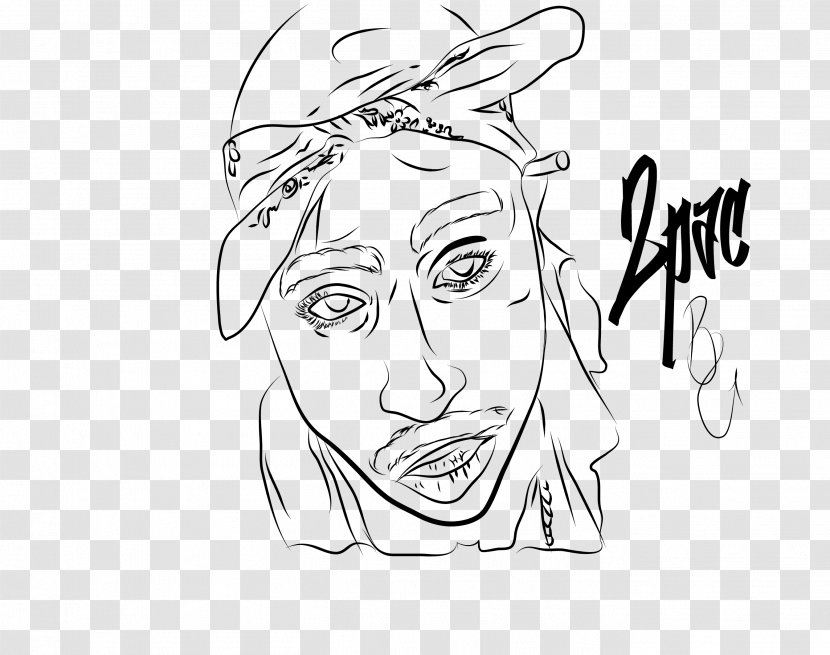 Drawing Hit 'Em Up DeviantArt Sketch - Frame - Tupac Shakur Transparent PNG