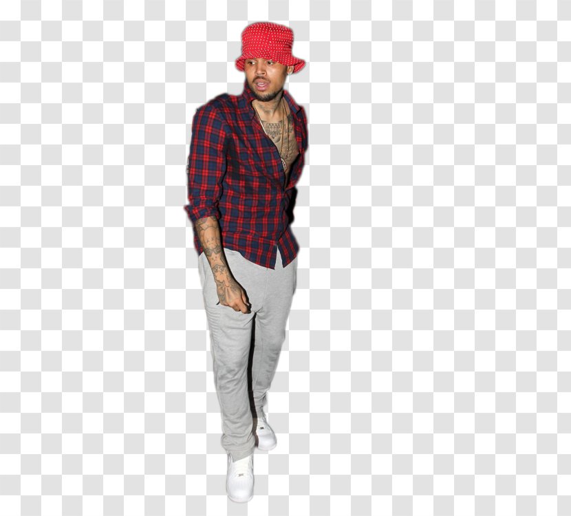 Tartan Maroon Hat - Costume - Chris Brown Transparent PNG