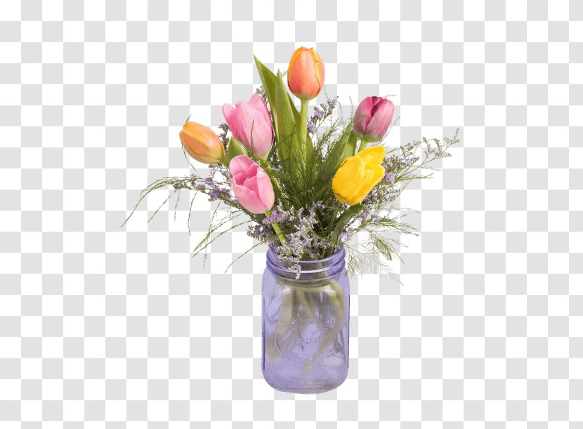 Floral Design Cut Flowers Vase Tulip - Floristry - Material Transparent PNG