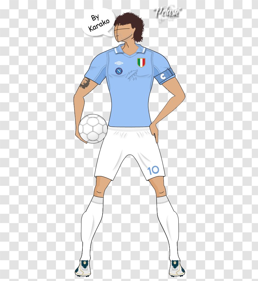 T-shirt Team Sport Clip Art Uniform Sleeve - Joint - Diego Maradona Transparent PNG
