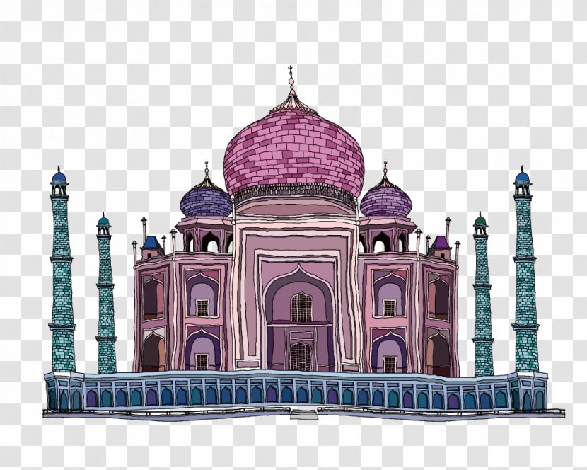 Taj Mahal Euclidean Vector - Royaltyfree - Castle Realistic Paris Transparent PNG