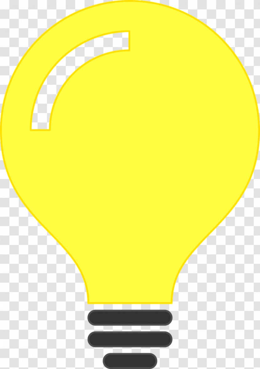 Incandescent Light Bulb Lamp Clip Art - Yellow Transparent PNG