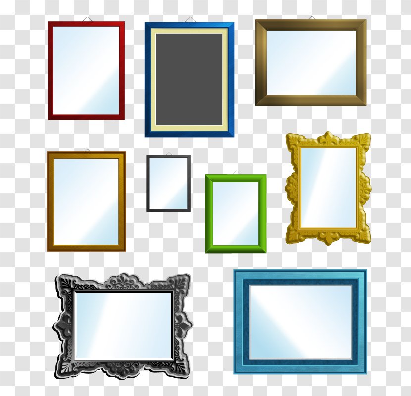 Picture Frame - Yellow - Rectangular Mirror And Frames Transparent PNG