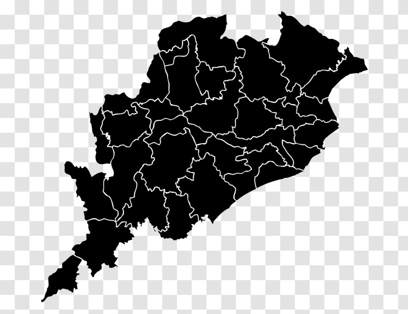 Dhenkanal Balangir District Map States And Territories Of India Stock Photography - Monochrome Transparent PNG