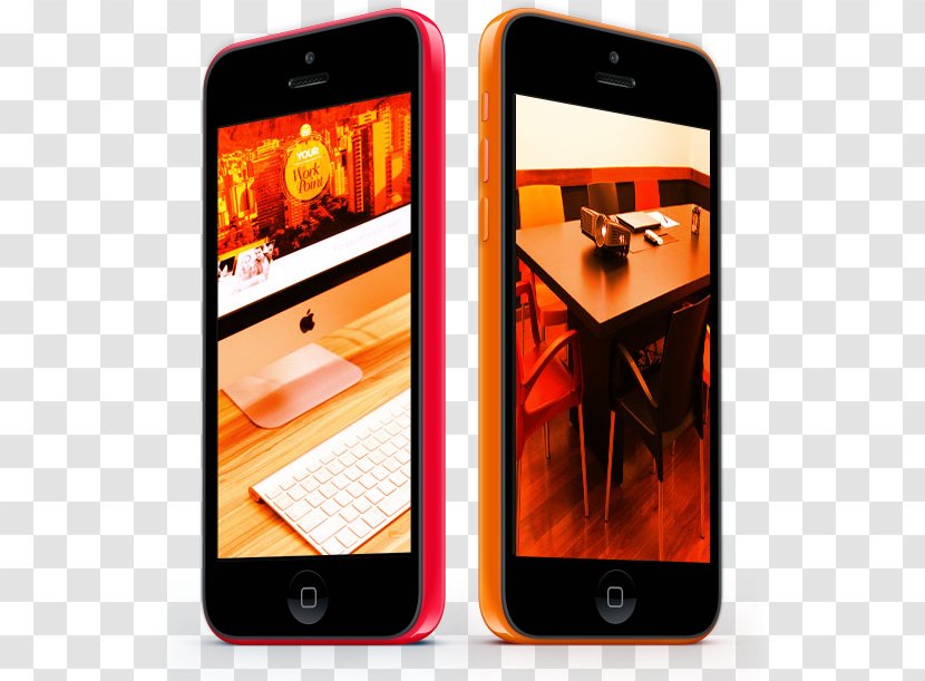 Work Point Coworking Smartphone Virtual Office - Orange Transparent PNG