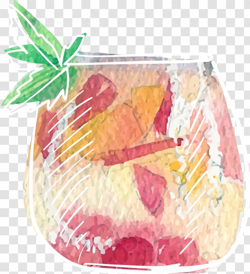 Orange Juice Cocktail - Hand Painted Cups Transparent PNG