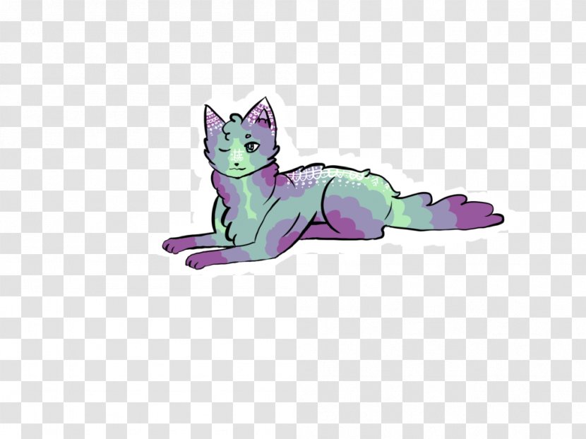 Cat Animal Figurine Cartoon Tail - Purple Transparent PNG