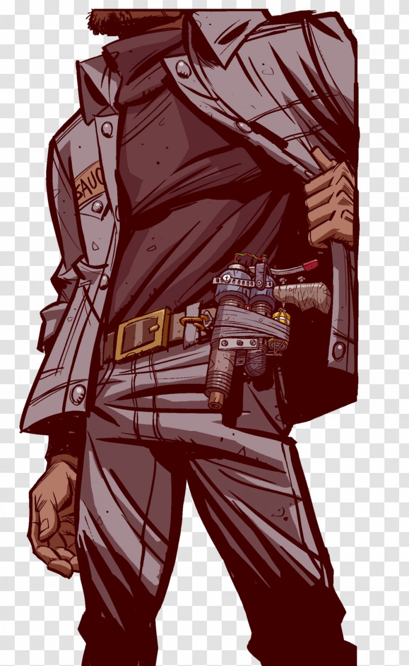 Mercenary Illustration Maroon Armour Cartoon - Costume Design - Zip Gun Transparent PNG