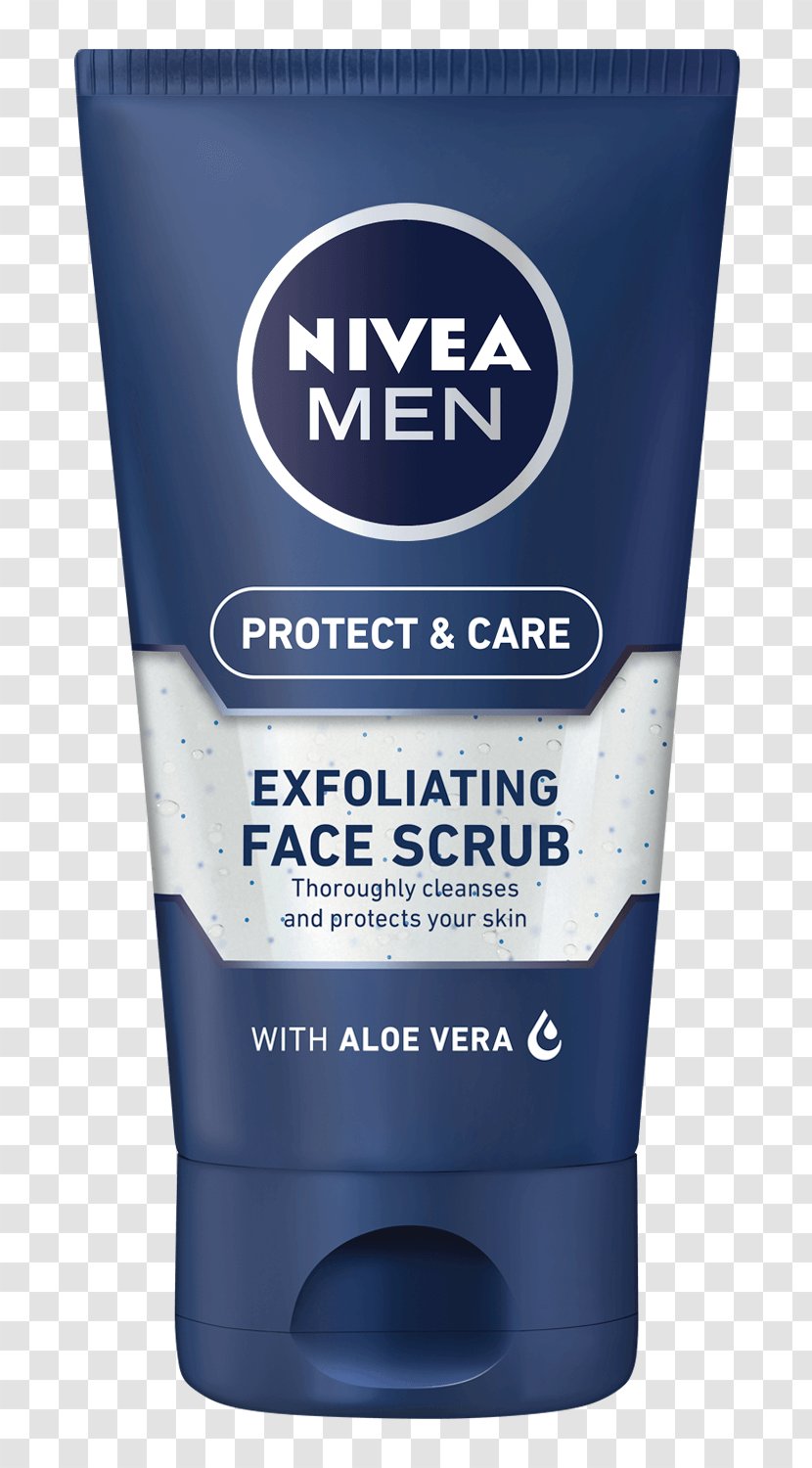 NIVEA For Men Revitalizing Face Scrub Cleanser Exfoliation Cosmetics - Water Transparent PNG