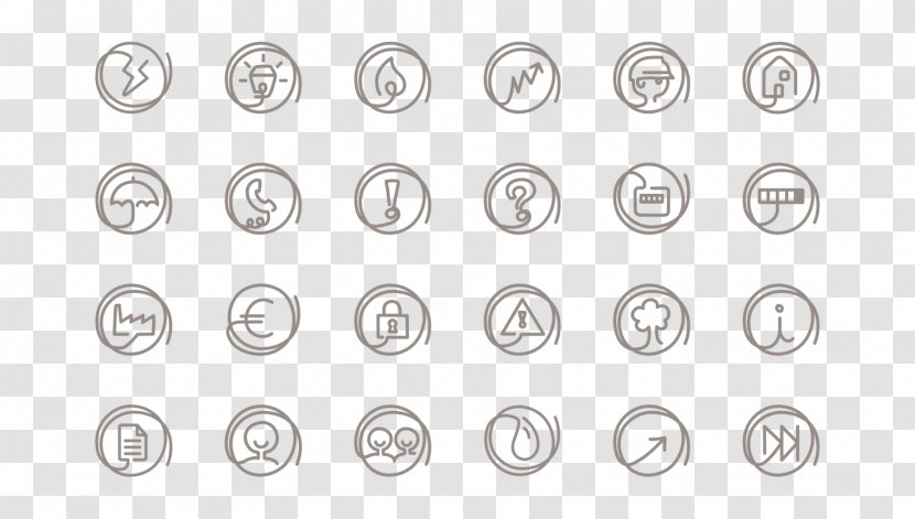 Logo Iconography Font - Monochrome - Save Electricity Transparent PNG